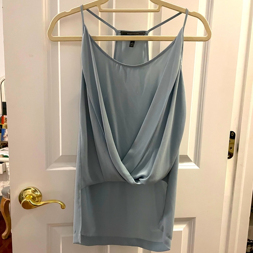 BCBG maxazria blue blouse